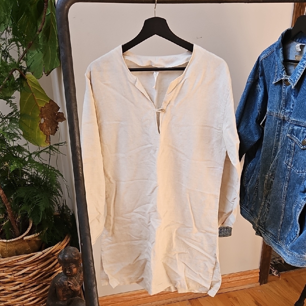 Cream Long-Sleeve Tunic